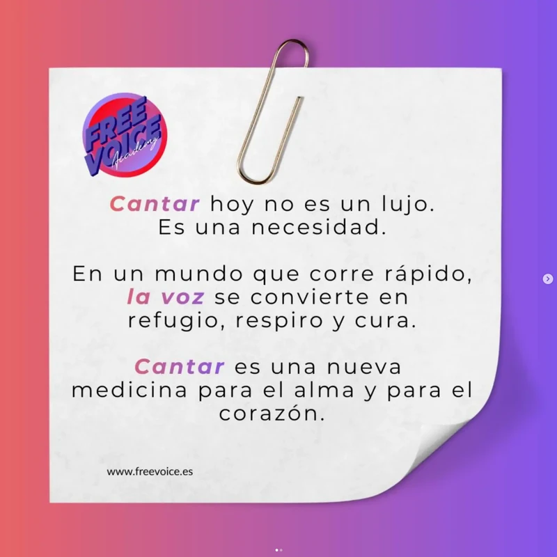 Cantar como refugio, respiro y cuidado