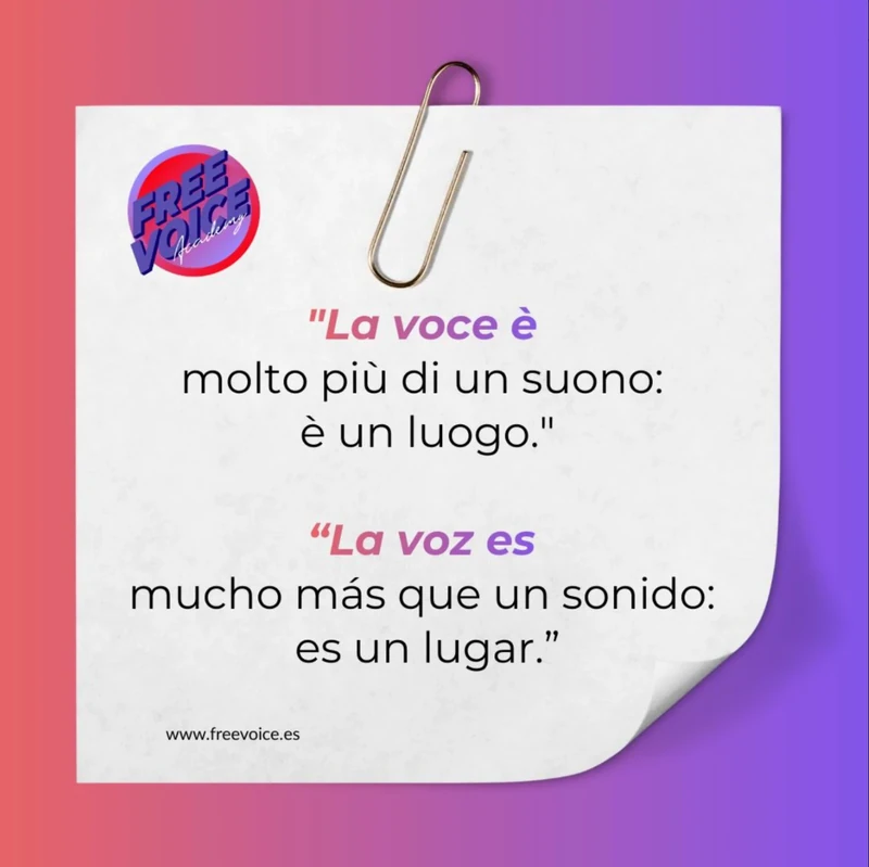 La voz es mucho más que un sonido: es un lugar